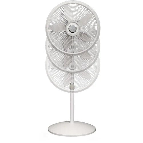 Lasko 18" Oscillating 3-Speed Elegance & Performance Pedestal Fan, White - ShopSLU