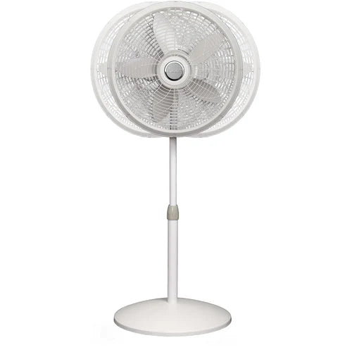 Lasko 18" Oscillating 3-Speed Elegance & Performance Pedestal Fan, White - ShopSLU