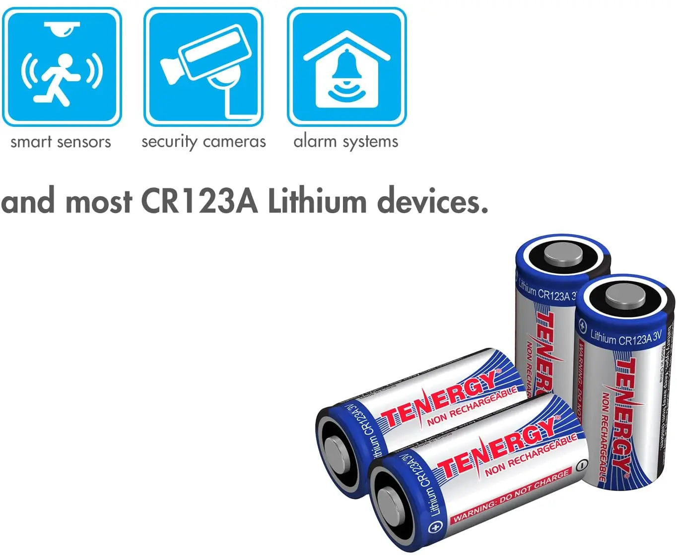 Tenergy CR123A Lithium Battery - ShopSLU